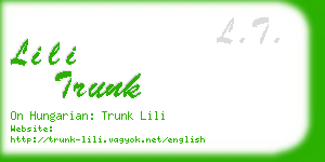 lili trunk business card